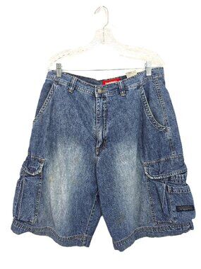 Unionbay Mens 34 Carpenter Denim Shorts Cotton Vintage Y2K Skater Baggy Grunge